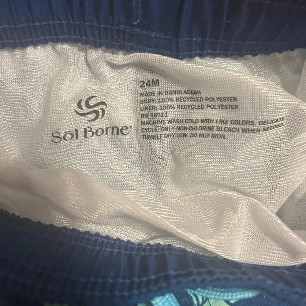 Solborne Kids 24M Shark Print‎ Swim Shorts
